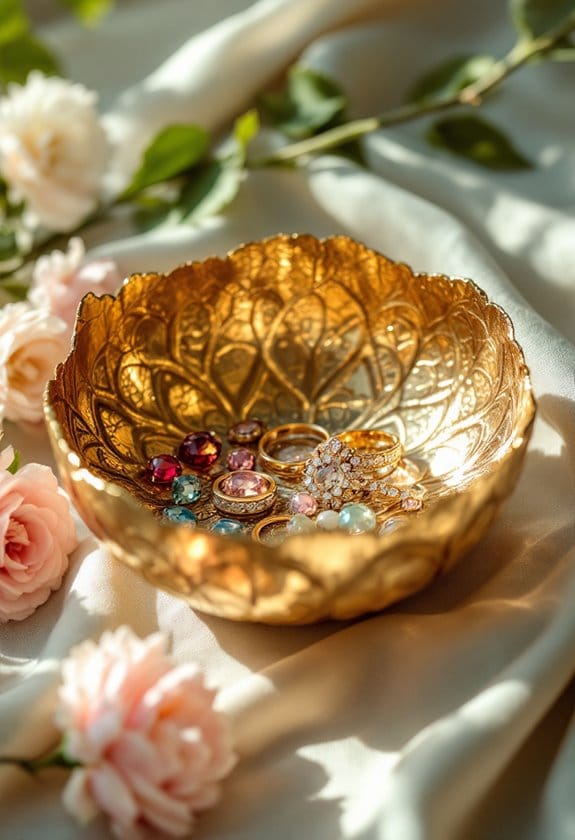 elegant gold leaf bowl