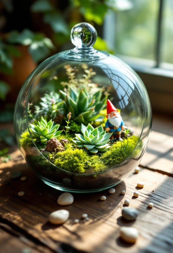 miniature glass garden display